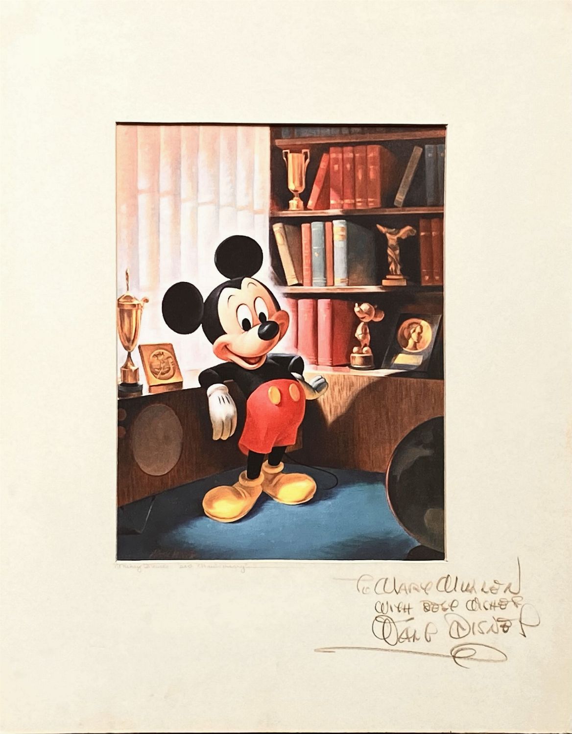 Walt Disney Signed Mickey Mouse